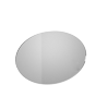 Acrylplatte mit Echtglasbeschichtung oval (oval konturgefräst) <br>einseitig 4/0-farbig bedruckt