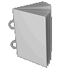 Broschüre mit Ringösen, Endformat DIN A8, 144-seitig